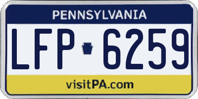 PA license plate LFP6259