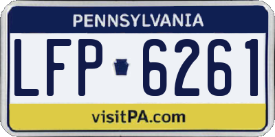 PA license plate LFP6261