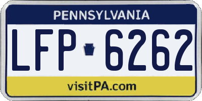 PA license plate LFP6262