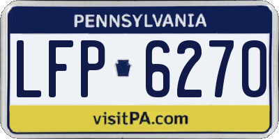PA license plate LFP6270