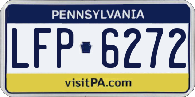 PA license plate LFP6272