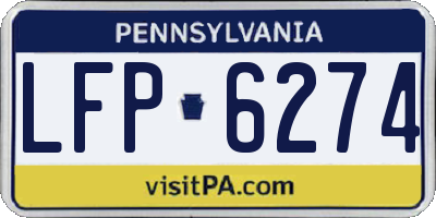 PA license plate LFP6274