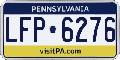 PA license plate LFP6276