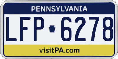 PA license plate LFP6278