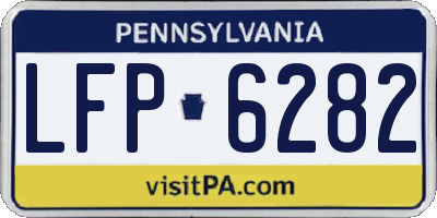 PA license plate LFP6282