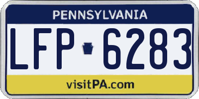 PA license plate LFP6283
