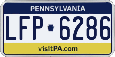 PA license plate LFP6286