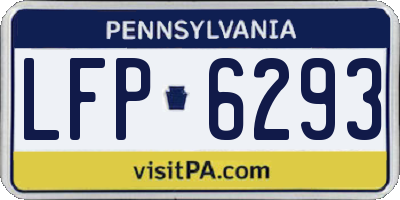 PA license plate LFP6293