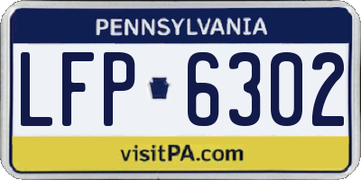 PA license plate LFP6302