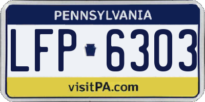 PA license plate LFP6303