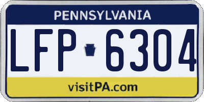 PA license plate LFP6304
