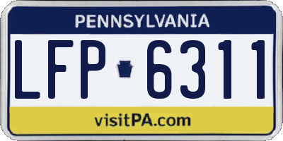 PA license plate LFP6311