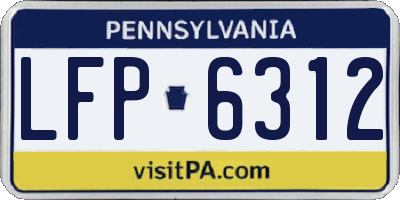 PA license plate LFP6312