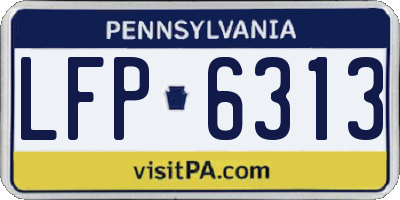 PA license plate LFP6313