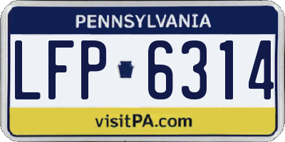 PA license plate LFP6314