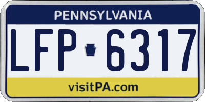 PA license plate LFP6317