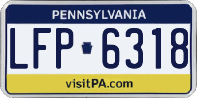 PA license plate LFP6318