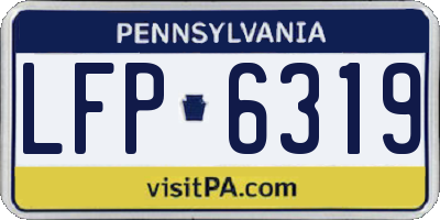 PA license plate LFP6319