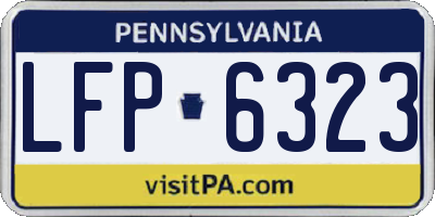 PA license plate LFP6323
