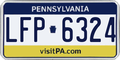 PA license plate LFP6324
