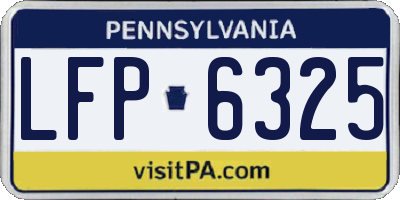 PA license plate LFP6325