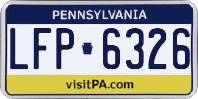 PA license plate LFP6326