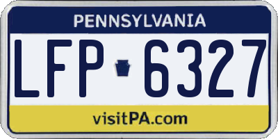 PA license plate LFP6327
