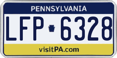 PA license plate LFP6328