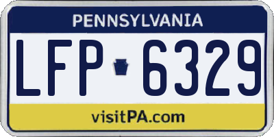 PA license plate LFP6329