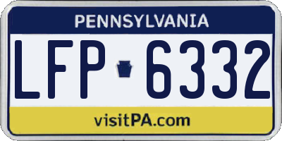 PA license plate LFP6332