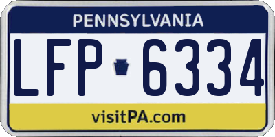 PA license plate LFP6334