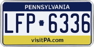 PA license plate LFP6336