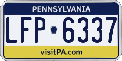PA license plate LFP6337