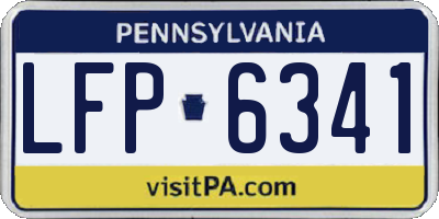 PA license plate LFP6341