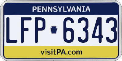 PA license plate LFP6343