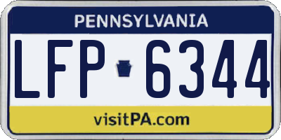 PA license plate LFP6344