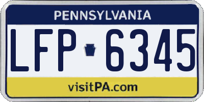 PA license plate LFP6345