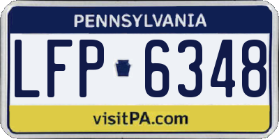 PA license plate LFP6348