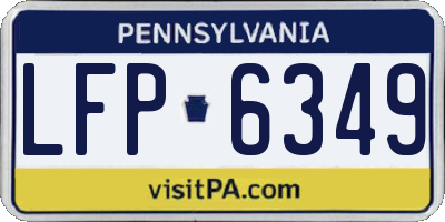 PA license plate LFP6349