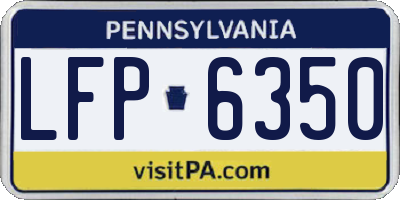PA license plate LFP6350