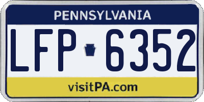 PA license plate LFP6352