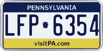 PA license plate LFP6354