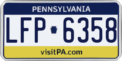PA license plate LFP6358