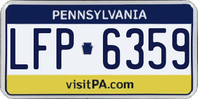 PA license plate LFP6359