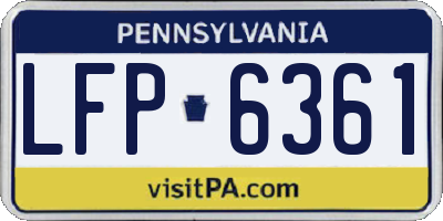 PA license plate LFP6361