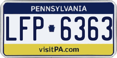 PA license plate LFP6363