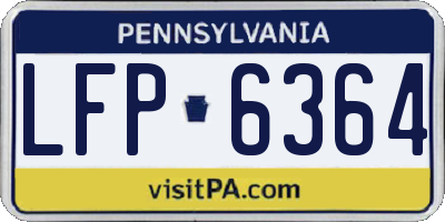 PA license plate LFP6364