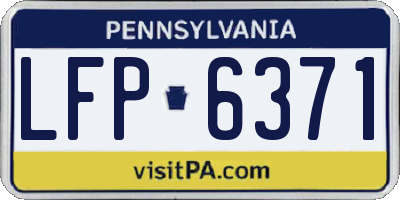 PA license plate LFP6371