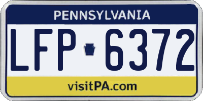 PA license plate LFP6372