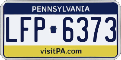 PA license plate LFP6373